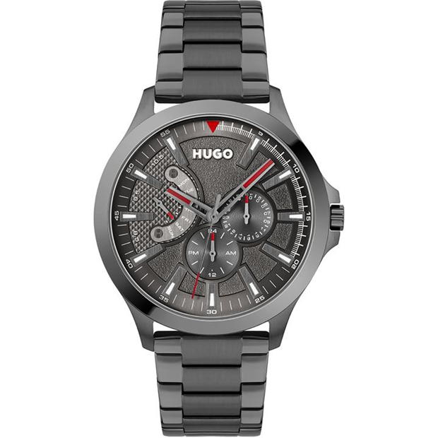 Hugo HUGO Leap Males’s Gray IP Bracelet Watch